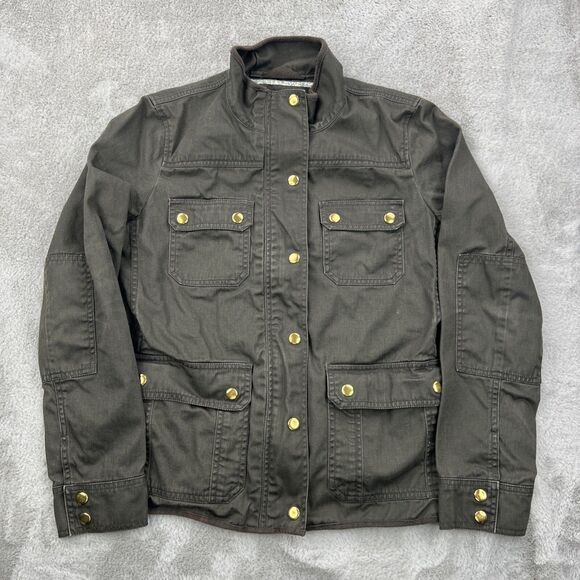 J.CREW Jackets & Blazers - JCrew Jacket Womens Small Green Military Boyfriend Relaxed Fit Field Army Coat